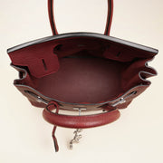 Birkin 30 Handbag in Bordeaux Togo Leather  with silver-coloured palladium hardware