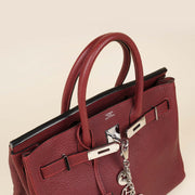 Birkin 30 Handbag in Bordeaux Togo Leather  with silver-coloured palladium hardware