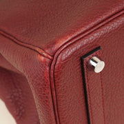 Birkin 30 Handbag in Bordeaux Togo Leather  with silver-coloured palladium hardware