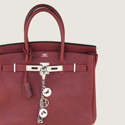 Birkin 30 Handbag in Bordeaux Togo Leather  with silver-coloured palladium hardware