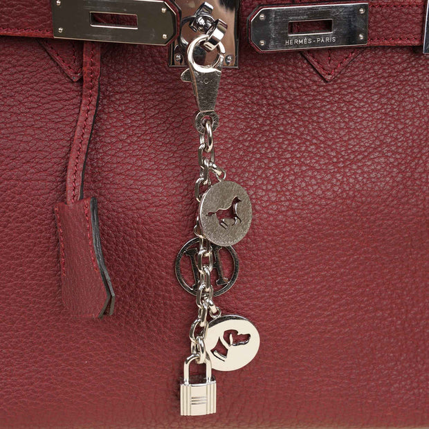 Birkin 30 Handbag in Bordeaux Togo Leather  with silver-coloured palladium hardware