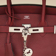 Birkin 30 Handbag in Bordeaux Togo Leather  with silver-coloured palladium hardware