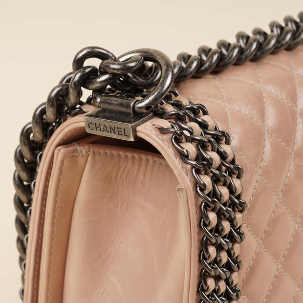 Chain Embellished Old Medium Boy Bag