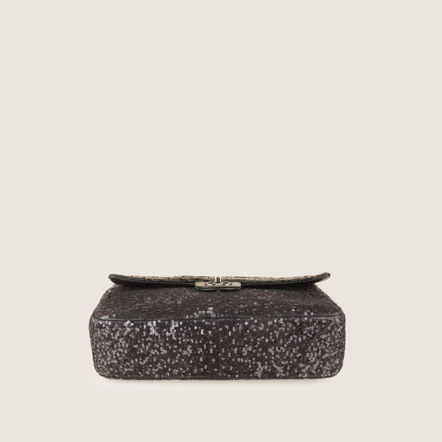 Jumbo Sequin Flap Bag