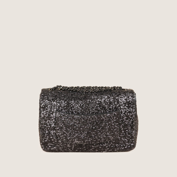 Jumbo Sequin Flap Bag