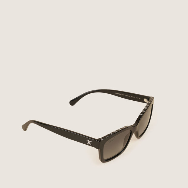 Rectangular Logo Sunglasses